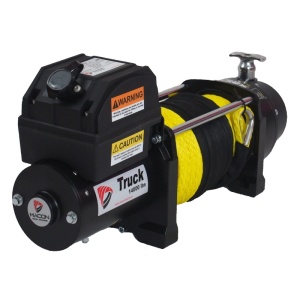 Troliu electric Macon Truck 14000lbs (6364KG) 12V cablu sintetic 26m Raport 196:1