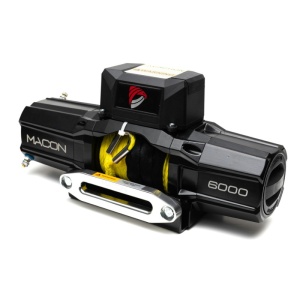 Troliu electric Macon Wild 6000lbs (2727KG) 12V cablu sintetic 15m Raport 192:1