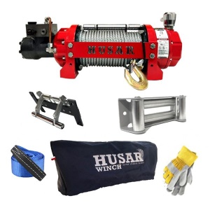 Troliu Husar Winch 12000 lbs (5443 kg) Cablu de oțel 25.5m