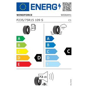 Eticheta UE pentru anvelopa Windforce Catchfors A/T 235/75 R15 109S.
