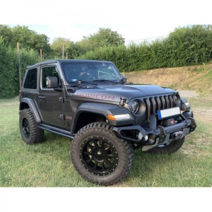Bara față Jeep Wrangler JL (2018+), Gladiator JT (2020+) oțel cu placă troliu si bullbar OFD