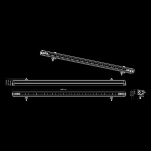 Bara LED Siberia XPA SR 106.7 cm, 239W, 14700lm, rază 858m, 5700K, rezistent la apă și praf (IP68/IP69K), carcasă aluminiu, lentilă transparentă, Strands