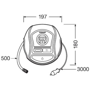 Compresor auto digital 12V 6,9 bar TYREinflate 450, Osram - Img 5