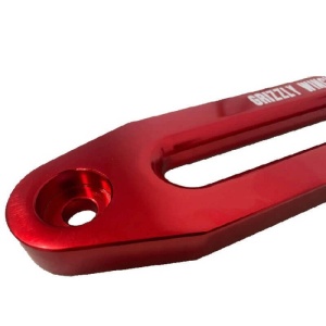 Fanta (ghidaj cablu) pentru troliu, Aluminiu, Rosu, 20cm, compatibil cu trolii cu plasma sintetică, Grizzly Winch