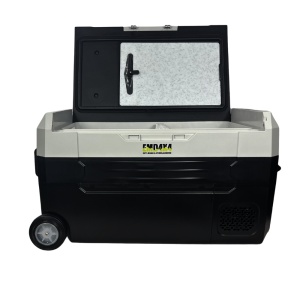 Frigider auto portabil cu roți 30.5 L, cu compresor, alimentare 12V/24V/220V, Bluetooth, control digital, -20°C +20°C, EMD4x4