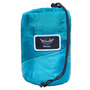 Hamac camping hikerjoy turcoaz, nylon parașută 210T, capacitate 225 kg, hikerjoy