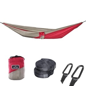 Hamac hikerjoy, nylon tip parașută 210T, capacitate 225 kg, olive sand hikerjoy