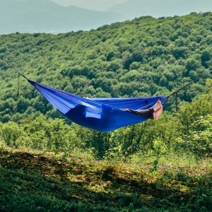 Hamac hikerjoy PRO albastru, ripstop 70D, 300 kg, hikerjoy