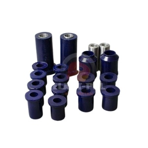 Kit bucse Hyundai Galloper pentru versiunea cu arcuri în foi (1986-1989) Poliuretan Albastre 85 ShA Elast-Pol