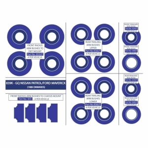 Kit complet bucsi cauciuc pentru suspensie Nissan Patrol Y61 motor 3.0 Ironman4x4