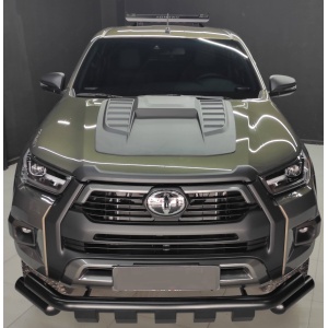 Ornament capotă negru, plastic ABS, Volkswagen Amarok (2010+), Nissan Navara NP300 (2016+), Toyota Hilux (2016+), Mitsubishi L200 (2019+) Safari