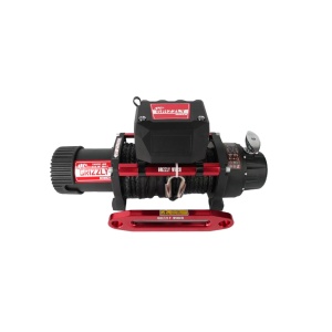 Pachet troliu electric Grizzly Winch 13000lbs (5897kg) + suport troliu universal, 12V, cablu sintetic 25m, raport 150:1