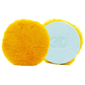 Pad tăiere rapidă lână naturală de miel 152mm, Yellow X-CUT, pentru polizoare rotative, 3DProducts