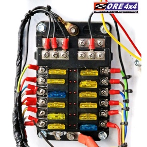 Panou siguranțe auto universal cu 12 sloturi și indicator LED 12V-24V ORE4x4 - Img 5
