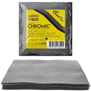Pânză aplicare ceramică microfibră piele căprioară, 10x10cm, set 10 bucăți, 200gsm, unică folosință, gri, CHROMIC 10 SmartBee, 3DProducts