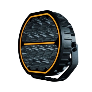 Proiector LED Big Energy 9″, 112W, 10700 lm, rază 644 m, 6500K, poziție albă/amber, 10–32V, cablu 1000 mm, aluminiu, policarbonat, rezistent la apă și praf (IP67/IP69K), Strands