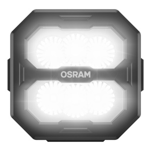 Prim-plan cu proiectorul LED Osram PX2500, evidențiind lumina puternică de 6000K.