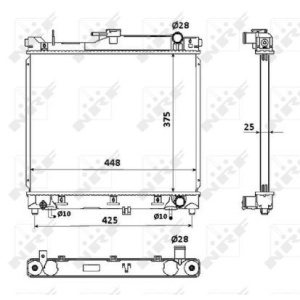 Radiator răcire motor Suzuki Jimny (1998-2018) 1.3 16V M13A/G13BB NRF - Img 7