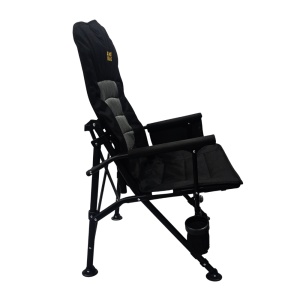 Scaun de camping pliabil CampTalk, portabil, cu husă de transport, greutate redusă 6.3 kg, suport de pahar și buzunar de depozitare integrate, 61 x 70 x 105 cm