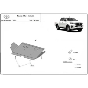 Scut auto din aluminiu Toyota Hilux Invincible 2021 - 2023 - Img 2