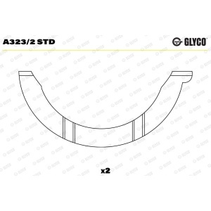 Semicuzinet axial arbore cotit Nissan Patrol Y61 (2000-2024), Terrano (1997-2007), Pathfinder (1999-2004) Glyco - Img 2