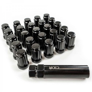 Set of Black Nuts 1/2 inch 25 pcs Jeep Wrangler, Cherokee, Grand Cherokee, Dodge, Ford OFD
