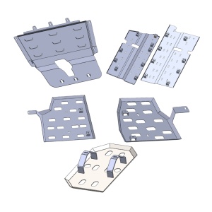 Set scut metalic complet pentru Dacia Duster 4x4 (2024+), cutie manuala AQM4WD