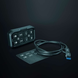 Unitatea de control wireless SKYN1 EXP împreună cu cablul USB și etichetele incluse, Unitate de control wireless.