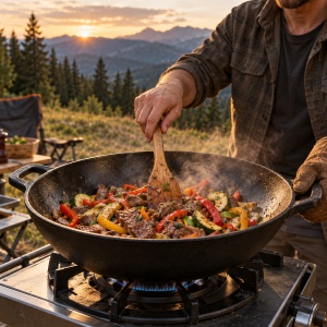 Wok din fontă 36.5 cm, 5.5 L Newalor - Img 2