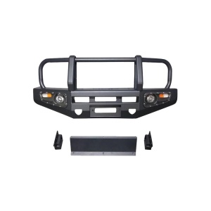Bară față metalică cu bullbar pentru Suzuki Jimny JB74 (2018-2025) pregătire troliu ORE4x4