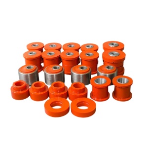Kit bucse Nissan Patrol Y61 3.0 GU3 Excentrice Poliuretan Cu Bucse Caster Metalice Portocalii 75 ShA Elast-Pol