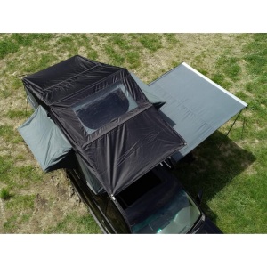 Marchiză auto 2,5×2,5 m, poliester 600D, impermeabilă PU2000, cu stâlpi incluși, Overlander