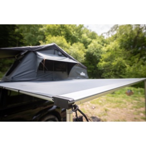 Marchiză auto 2,5×3 m, poliester 600D, impermeabilă PU2000, cu stâlpi incluși, Overlander