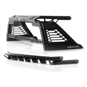 Pachet exterior Toyota Hilux (2015+): bară protecție față PST24 și rollbar cu portbagaj M10 AQM4WD