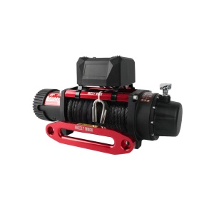 Pachet troliu electric Grizzly Winch 13000lbs (5897kg) + suport troliu universal, 12V, cablu sintetic 25m, raport 150:1