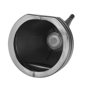 Pâlnie unghiulară negru, sită din cupru, plastic durabil pentru motorină, ulei de motor sau benzină Mammooth