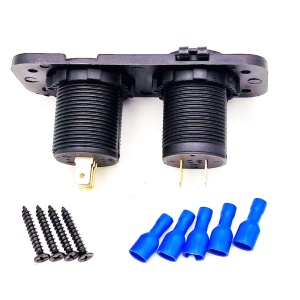 Panou cu 2 prize USB, voltmetru și ampermetru 12-24V, universal, ORE4x4 - Img 3
