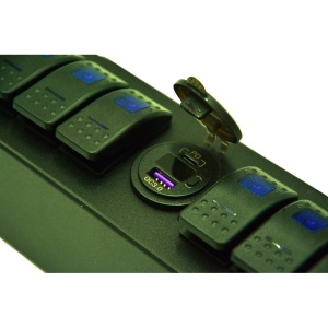 Panou cu 6 comutatoare tip rocker, Dual QC3.0 USB Charger 12V LED Ore4x4