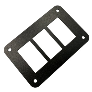 Panou montaj pentru 3 butoane tip Carling universal aluminiu negru ORE4x4 - Img 2