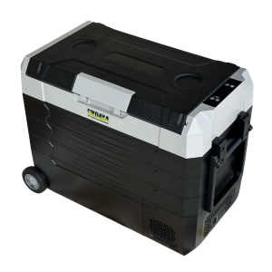 Portable car refrigerator with wheels 46.7 L, with compressor, 12V/24V/220V power supply, Bluetooth, digital control, -20°C +20°C EMD4x4