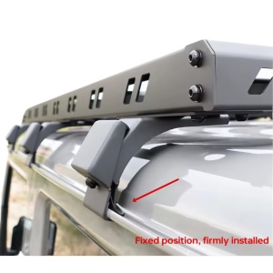 Portbagaj expediție Suzuki Jimny JB74 (2018-prezent) din aluminiu cu bară LED integrată, ORE4x4 - Img 3