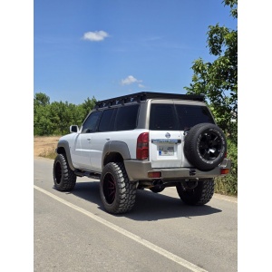 Portbagaj Slim Nissan Patrol Y61 GU3 si GU4 Lung, 216 x 126 cm, Aluminiu, cu sine T-Slot, AQM4WD T40