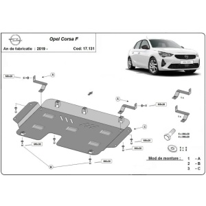 Scut auto metalic Opel Corsa F, Peugeot 2008, 208 - Img 2