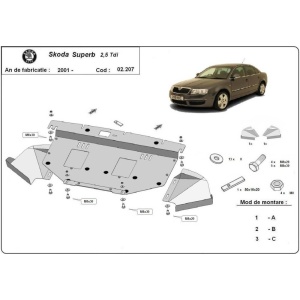 Scut auto metalic Skoda