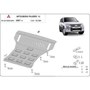 Scut auto si radiator Mitsubishi Pajero 4 2007 - 2023 (V80-V90) - Img 2
