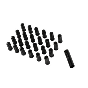 Set Piulite Negre Antifurt 50mm, M14x1.5 24 buc OFD