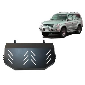 Scut metalic de protecție pentru rezervor, montat pe Toyota Land Cruiser J90 (1995-2002).