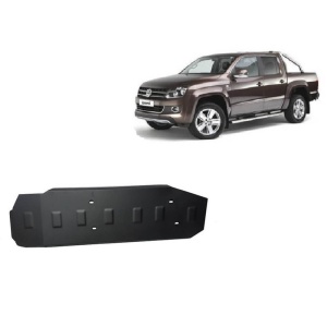 Vedere de sus a scutului metalic de rezervor pentru Volkswagen Amarok (2010-2020).
