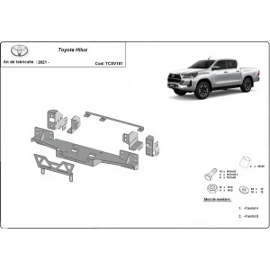 Suport troliu dedicat Toyota Hilux Invincible (2021-2025)
