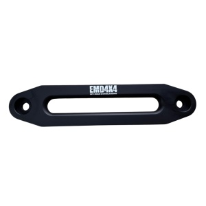 Synthetic rope winch fairlead (cable guide), aluminum, black, 25 cm, EMD4x4